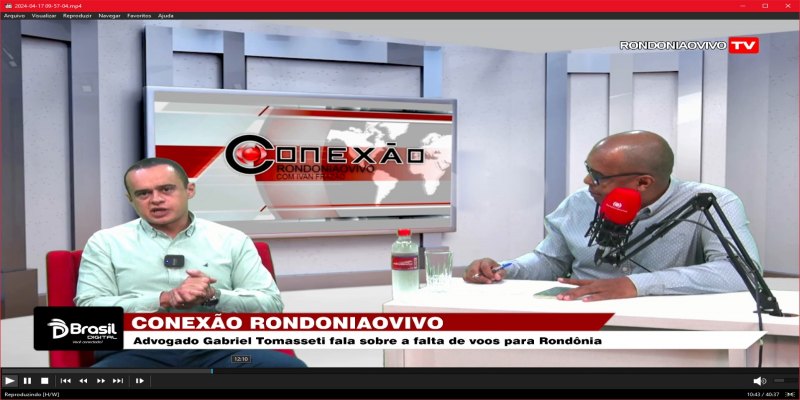 CONEXÃO RONDONIAOVIVO: Advogado Gabriel Tomasete fala sobre falta de voos para Rondônia